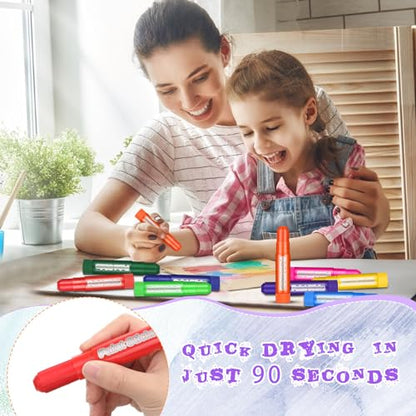 20 Sets 240 Pcs Tempera Paint Sticks Bulk for Kids