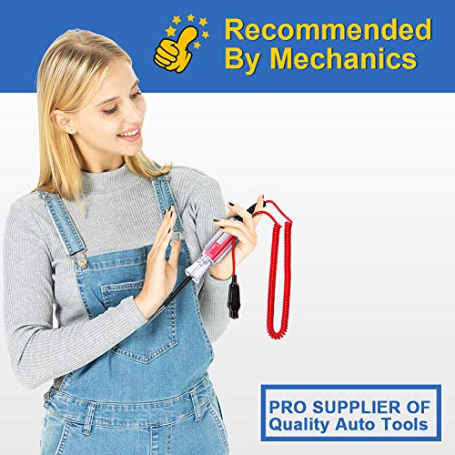 3-48V Digital LCD Circuit Tester w/ 140 Inch Extended Spring Wire & Probe