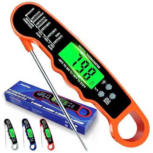Meat Thermometer Digital, Instant Read Digital Meat Thermometer - color: Orange