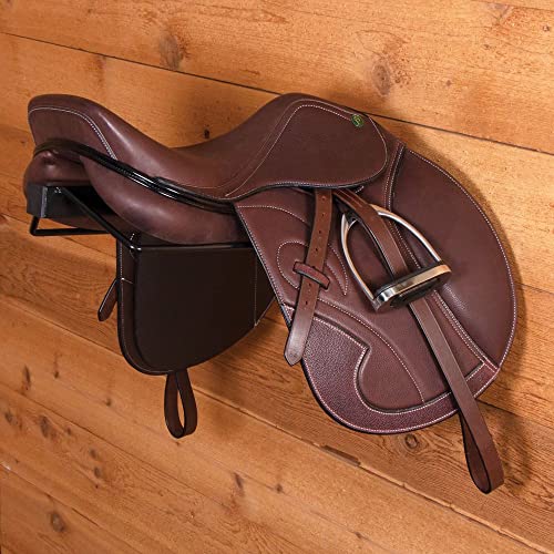 EASY-UP Single Mount Saddle Rack | Universal Design | Durable & Safe Storage | Black Coating | Easy to Mount | Additional Storage Compatible