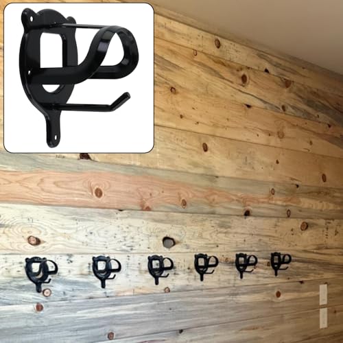 Semetall Horse Bridle Rack,3Pcs Black