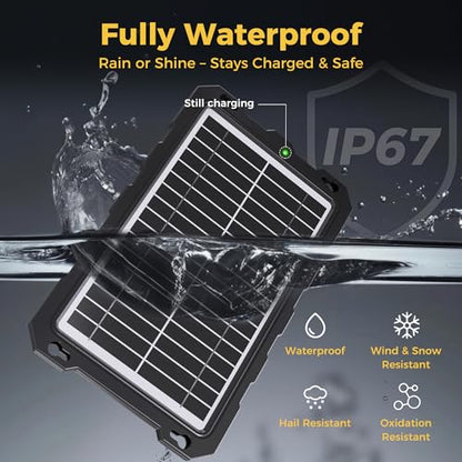 SUNAPEX 10W 12V Solar Car Battery Trickle Charger & Maintainer - size: 10W
