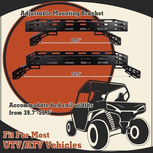 TOPOWN Heavy Duty UTV Overbed Cargo Rack with Adjustable Mounting Brackets