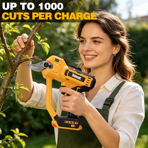 Electric Pruning Shears Cordless Pruner Shears Compatible with DeWalt 20V Battery (No Battery) Perfect for Tree Trimming Gardening, Garden Orchard (Electric Pruning Shears)