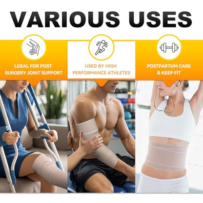 FRESINIDER Premium Elastic Bandage Wrap 4" 12 Pack & 6" 4 Pack, Hoop & Loop - color: 16 Pack Mix (4, 6 Inches)