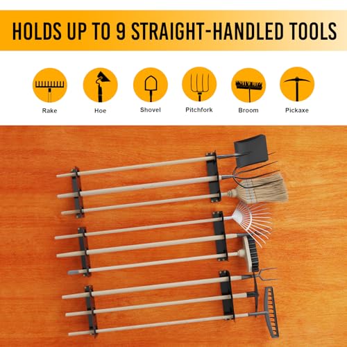 Utility Trailer Tool Rack, 6Pcs 3 Hole Shovel Holder - size: 6Pcs 3 Hole Tool Rack