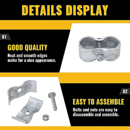 VIVIDA Dog Kennel Clamps 1-3/8", Chain Link Fence Panel Clamps, 4-Pack - size: 1-3/8" (4 PCS)