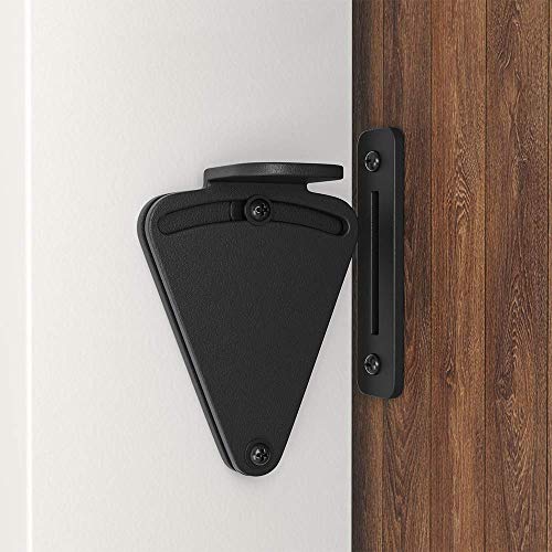 WINSOON Barn Door Lock Hardware Black Steel - color: Black