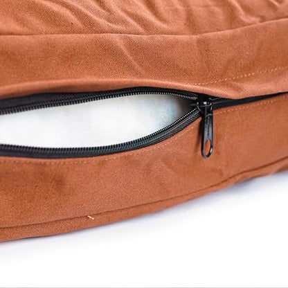 WHITEDUCK Dog Bed Cover (Brown) 35" Lx20 Wx4.3 th (M) - color: Brown - Only Cover, size: Medium