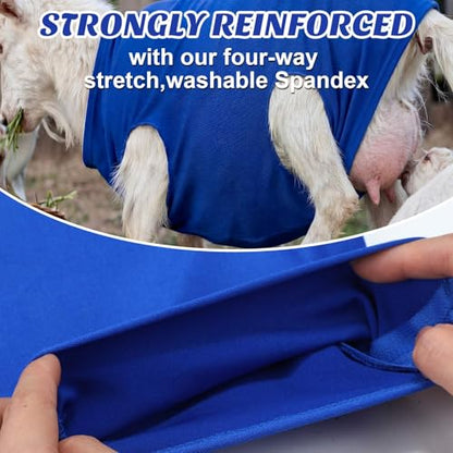 Hsei Spandex Goat Tube for Show Goats Show Livestock Supplies Goat Covers & Blankets(Medium) - size: Medium