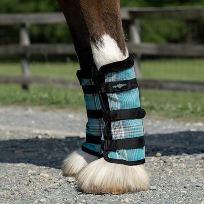 Kensington Protective Products Horse Fly Boots - Fleece Trimmed - Stay-Up Technology - Protection from Insect Bites and UV Rays - Sold in Pairs (2 Boots) - color: 2021 - Atlantis
