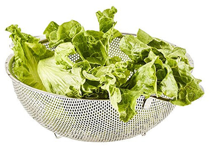 3-Piece Stainless Steel Mesh Micro-Perforated Strainer Colander Set (1-Quart, 2.5-Quart and 4.5-Quart)