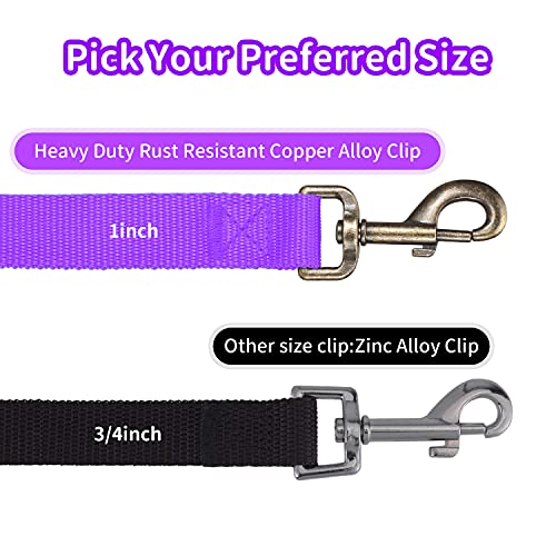 HIKISS Long Dog Leash Obedience Recall Training Agility Lead with Thickening Material for Large Dog - 15ft 20ft 30ft 50ft 100ft Training Leash(Purple 15ft) - color: T8:Large Dog Thicken purple, size: 15 Feet