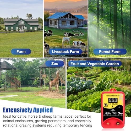 Electric Fence Charger for Livestock, Electric Fence Charger, Fence Energizer 12KV Effectively Repel Predators, Fence Charger Ensure Secure Livestock Containmen,Supply for Diverse Farm Needs - size: style 1
