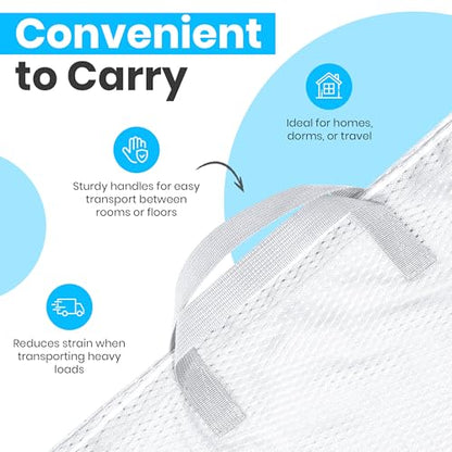 Handy Laundry Mesh XL Laundry Bag 24"x36" with Shoulder Strap, White | XL 24x36 Mesh Laundry Bag, Handles & Shoulder Strap, Breathable, Machine Washable, Dorm Travel Bedding, White - color: White, size: 1-Pack