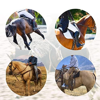 KUIDAMOS Western Stirrups, Non Slip Aluminum English Saddle Stirrups Aluminum Pads Overshoe Relief Ankle Stress Fatigue, Western Saddle Stirrups for Equestrian Saddles Accessories