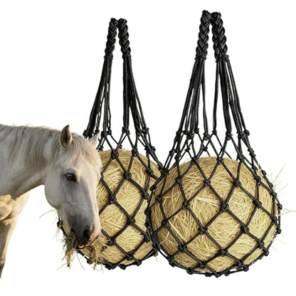 2 PCS Hay Net for Horses, 40" Slow Feed Hay Bag
