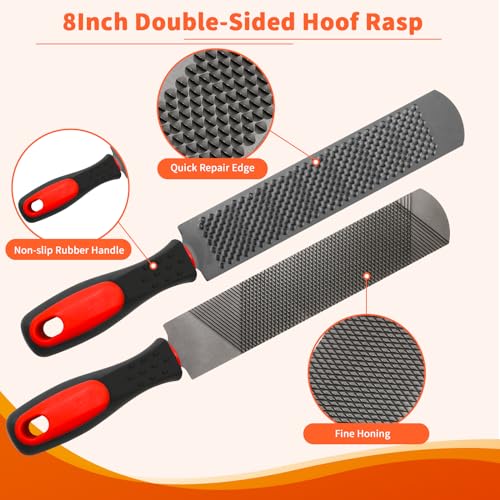 Goat Hoof Trimmer Kit, 8” Goat Hoof File Trimmer for Sheep