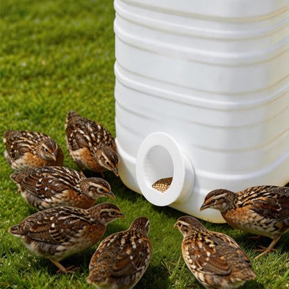 16 Pack Quail Feeder No Waste Feeder Port for DIY Bucket Container (1in) - color: 1in*16pcs