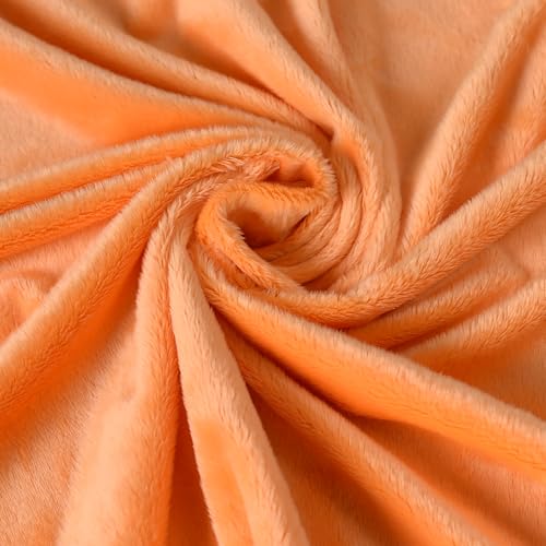 Surf turtle Orange Super Soft Minky Fabric by The Yard, 36"x60" - color: Orange