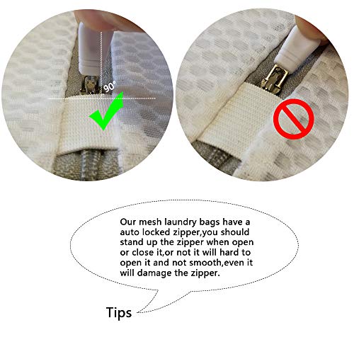 Kimmama Laundry Bags Mesh Wash Bags, Large Garment Bag for Washing Machine - color: White, size: 2XXL(24x24")