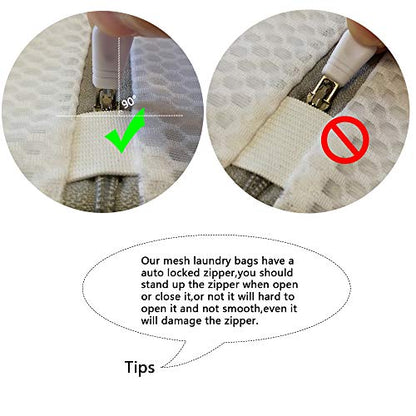 Kimmama Laundry Bags Mesh Wash Bags, Large Garment Bag for Washing Machine - color: White, size: 2XXL(24x24")