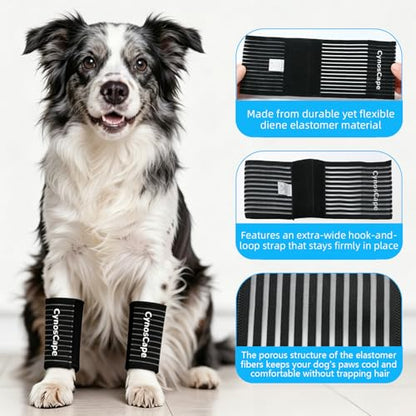 Dog Leg Brace – Front & Rear Leg Support with Compression Wrap for Canine Joint Stability - size: Medium-Upgrade
