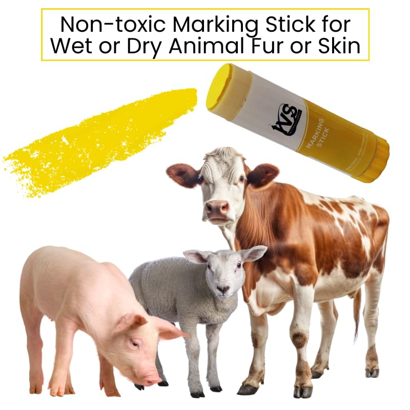Twist Livestock Marking Sticks – 4 Pack | Yellow | Livestock - color: Yellow