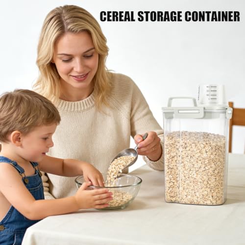 2 Pack 3 Lbs Pet Dog Cat Bird Seed Food Storage Containers for Travel Beige - color: Beige-3L 2Pack