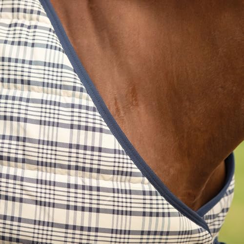 Schneiders Hunt Club Plaid II Open Front Surcingle 280g Medium Weight Horse Stable Blanket for Winter | Classic Plaid Style | Cozy Equestrian Barn Comfort - size: Horse Size 78