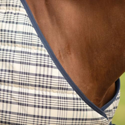 Schneiders Hunt Club Plaid II Open Front Surcingle 280g Medium Weight Horse Stable Blanket for Winter | Classic Plaid Style | Cozy Equestrian Barn Comfort - size: Horse Size 78