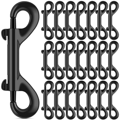 ERKOON 3.5 inch Double Ended Bolt Snaps Hooks 110lbs Load Capacity Zinc Alloy Double Sided Clips Heavy Duty Trigger Snap for Dogs Leashes/Water Bucket/Horse Feed/Hammocks (22 Pack) - size: 22 Pack