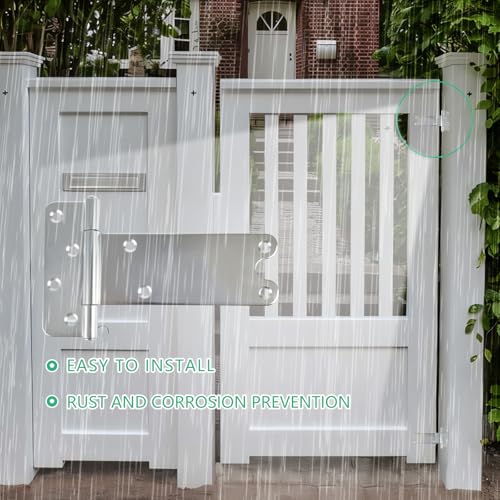 8 in T-Strap Shed Door Hinges,4 Pack Heavy Duty Tee Hinge, 300 Lbs Capacity - color: Silver, size: 8 in -4 pcs