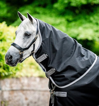 Horseware® Amigo® Bravo 12 Plus Turnout 250g - Black/Titanium Grey & Silver, 69 inches - color: Black/Titanium Grey & Silver, size: 69 inches