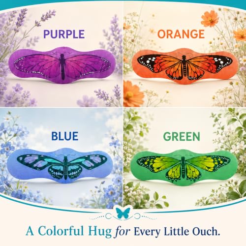 Butterfly Hugs - Premium Adhesive Butterfly Bandages from Hug-a-BooBoo, The Amazing Butterfly Bandages that Hug! Pretty Colorful Butterfies 24 Count Box - size: 24ct, style: Butterfly Hugs