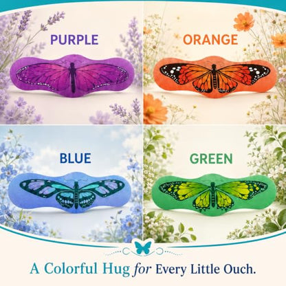 Butterfly Hugs - Premium Adhesive Butterfly Bandages from Hug-a-BooBoo, The Amazing Butterfly Bandages that Hug! Pretty Colorful Butterfies 24 Count Box - size: 24ct, style: Butterfly Hugs