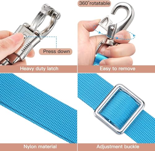 Cross Ties for Horse, Heavy Duty Nylon Horse Trailer Tie - color: Blue