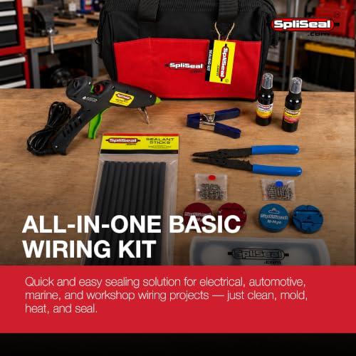 Basic Wiring Sealing Kit - 2 Connector Molds, 80W Glue Gun, 50 Butt Connectors, 10 Sealant Sticks, Crimper/Stripper Tool, Mold Release & Wire Cleaner - Reliable Wire Splice Seal Kit - style: Basic Wiring Sealing Kit