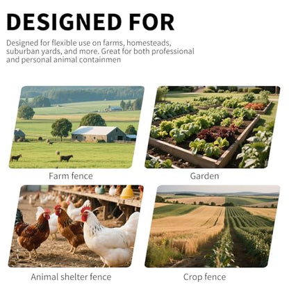 24 Hour Solar Electric Fence Charger,3-in-1 Electric Fence Charger,20 Miles,Solar/BatteryAC Powered Waterproof Design for Livestock Wildlife Control & Property Protection
