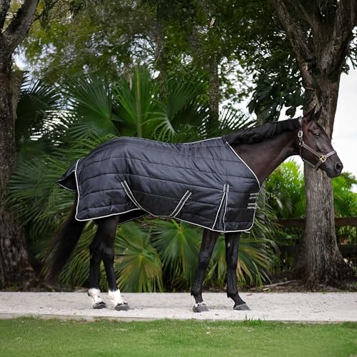 Equinavia Norse Gusseted Stable Blanket 200g - Black - 72 in - size: 72 in