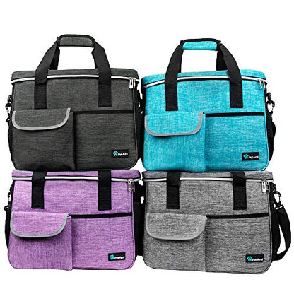 PetAmi Dog Travel Bag Organizer, Pet Supplies Diaper Tote, Teal Blue Medium - color: Sea Blue, size: Medium - 14.5"L x 8"W x 12.0"H