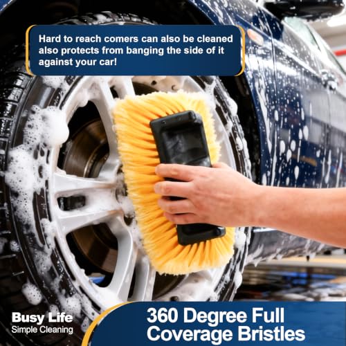Yocada Five-Sided Car Wash Brush with 61" Long Handle No Scratch