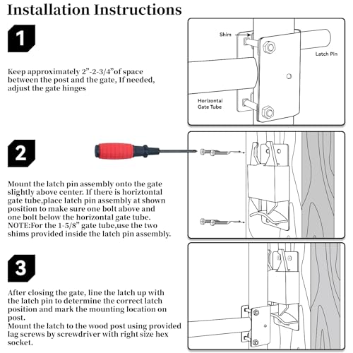 [Upgraded] Blue S16100100 Two Way Lockable Gate Latch - size: A2 for 1-5/8" to 2" Tubes
