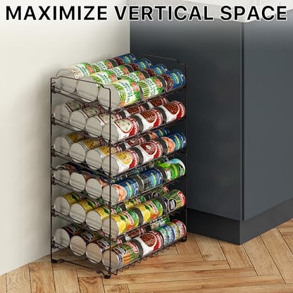 Simple Houseware 3-Tier Stackable Can Organizer Rack Hold 36 Cans, Bronze - color: Bronze