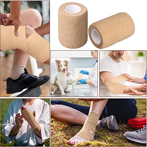 Treela 48 Pack Self Adhesive Wrap Bandage,Nude,3 Inches X 5 Yards - color: Nude, size: 3 Inch X 5 Yard