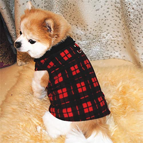 Dog Sweater, Soft Fleece Vest with Leash Ring Pullover Jacket Winter Pet Dog Clothes for Puppy Small Dog Cat Teddy Chihuahua Yorkshire for Christmas (Red, XS) | Winter Jacket,Pet Clothing,Dog Clothes,Puppy,For Small Dogs Cats,Teddy,Cat Apparel,Dog Costume