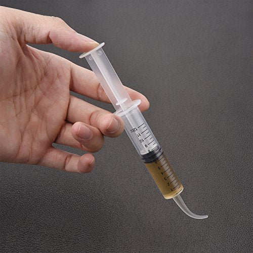 TecUnite 8 Pcs Syringe Dental Irrigation Syringe with Curved Tip - style: With Measurement