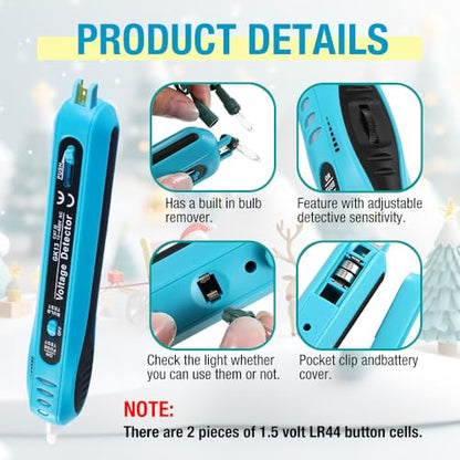 allsun EM555 Digital Electric Fence Tester Fault Voltage Meter GK13 Non-Contact Voltage Tester for Christmas Light Repairing Tool