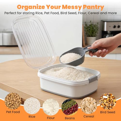 50 Lbs Rice Container, Collapsible Dog Food Storage Container - color: 50 lbs