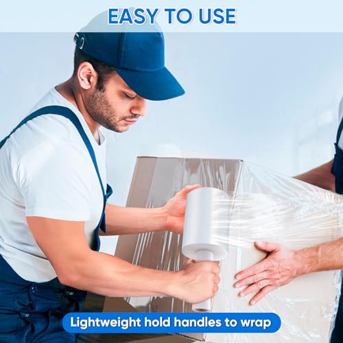 TICONN Stretch Wrap Roll, 5 in x 1000 ft Plastic Wrap for Moving Furniture | Odorless Industrial Strength Stretch Film, 350% Stretchability, Self-Adhering, Ideal for Furniture, Box Protection - style: 5''-4PK